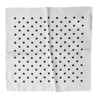 Dolce & Gabbana Pocket Scarves, unisex, White, Size: ONE SIZE Polka Dot Square Handkerchief Scarf