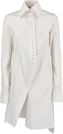 Gianfranco Ferre Camicia con abbottonatura asimmetrica e polsini annodati - Bianco