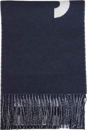 Jacquemus Fringe Logo Scarf - Accessories - Hombre - Azul - ONE SIZE