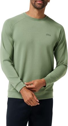 Travis Mathew Fibercloud Crewneck Sweatshirt in Balsam Green at Nordstrom, Size X-Large