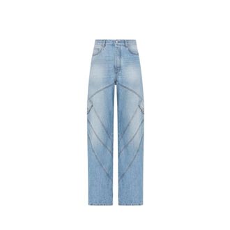 Amiri Paneled Jean - female - Amiri - Loose Fit Jeans - Blue - W29 - Jeans