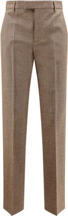 Maison Margiela Wool Trousers with Metal Hook Closure