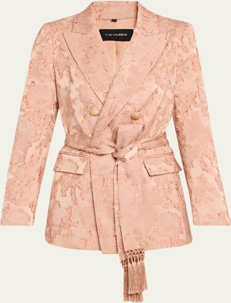 Kobi Halperin Nia Double-Breasted Jacquard Jacket
