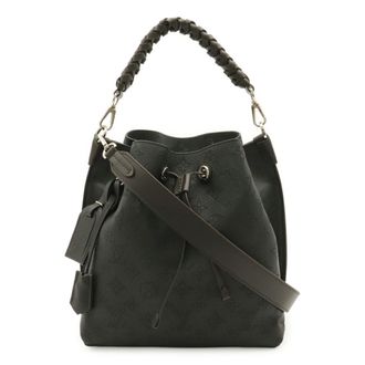 Louis Vuitton Black Noir Leather Shoulder Bag Tote Bag (Pre-Owned)