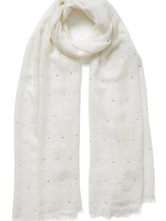 Jane Carr The Crystal scarf - women - Cashmere - One Size - White