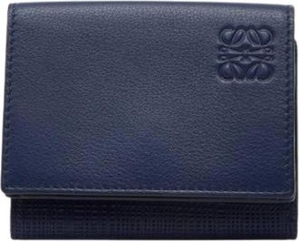 Loewe Pre-owned Wallets, female, Blue, Size: ONE SIZE Pre-owned Leather Wallet