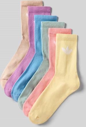 adidas Originals Socken mit Logo im 6er-Pack in Rosa, Größe 34-36