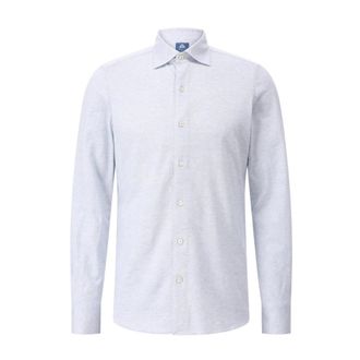 Finamore Formal Shirts, male, Blue, Size: 2XL Formal Shirts