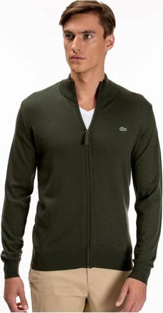 Lacoste Gebreid Vest - Heren - Vesten - Groen - XS - Wol - Truien & Vesten