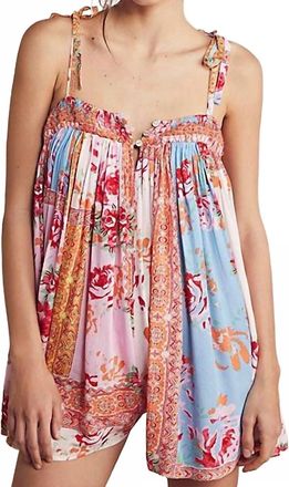 Free People Rule The World Romper In Pink Multi