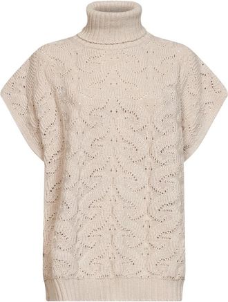 Etro Turtleneck Trui - Dames - Coltruien - Beige - XS - Wol - Truien & Vesten
