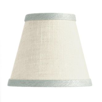 Ballard Designs Linen Trim Chandelier Shade - Spa - Ballard Designs