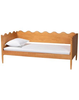 Baxton Studio Malaya Modern Twin Daybed With Scalloped Edges