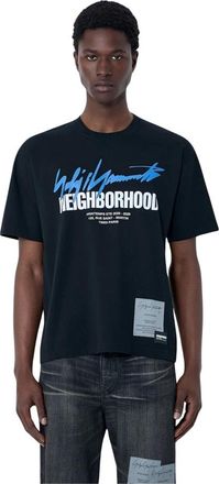 Yohji Yamamoto Logo T-shirt - Heren - T-shirts - Zwart - L - Katoen - Tops
