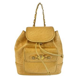 Versace Vintage Leather Sunburst Backpack