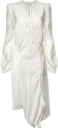 Christophe Lemaire Creased Bias Dress Chalk