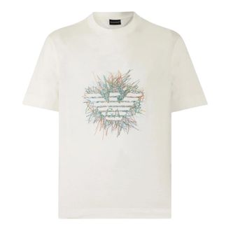 Emporio Armani T-Shirts, male, White, Size: XS T-Shirt with Eagle Logo