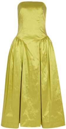 Simone Rocha Simone Rocha Strapless Taffeta Midi Dress - Green - 10 (UK10 / S)