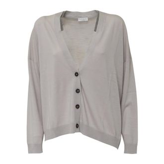 Brunello Cucinelli Cardigan - - Knitwear - Donna - Grigio - L