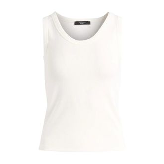 Max Mara Sleeveless Tops, female, White, Size: XS Sleeveless Top