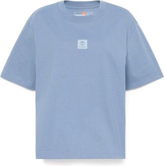 Timberland Stack Logo S/S Tee T-Shirt f&uuml;r Damen | blau