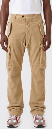 Dsquared2 Pantaloni cargo in velluto a coste di cotone a gamba dritta