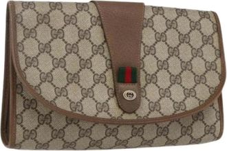 Gucci Pre-owned Clutches, female, Beige, Size: ONE SIZE Pre-owned Plastic Clutch