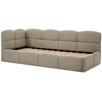 Vente-Unique Letto estraibile 2 x 80 x 200 cm Con rete a doghe Tessuto testurizzato Talpa - PLURANIO