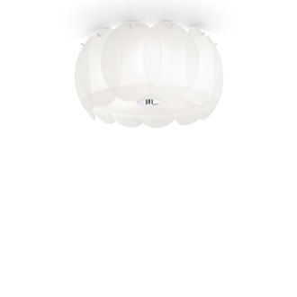 Netlighting Ovalino 5 Light Small Ceiling Flush Light White E27