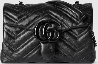 Gucci GG Marmont Mini Shoulder Bag, Black, Leather