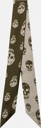 Alexander McQueen Skull silk twill scarf