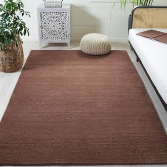 Safavieh Himalaya Hand Made Area Rug, Brown Solid / Tonal Style Non-Shedding
