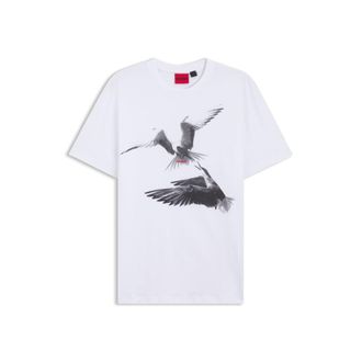 HUGO BOSS Cotton-jersey T-shirt with animal artwork