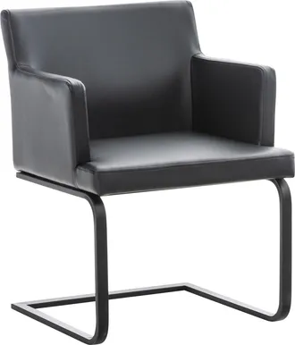 Clp Silla Cantil&eacute;ver Aberford En Cuero Pu Negro Negro