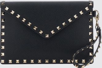 Valentino Garavani Pochette a busta Rockstud in pelle a grana con borchie