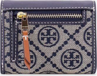 Tory Burch Womens Envelope Wallet T Monogram Blue Leather Leather-Cotton-Polyester & Purses Leather/cotton/polyester