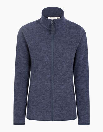 Mountain Warehouse Womens Mountain Warehouse Womens/Ladies Snowdon II Melange Full Zip Fleece Jacket - Navy - Size: 16