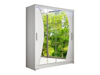 Mirjan24 Armario Closico Camera X, Blanco, 200x150x58cm, Puertas De Armario: Correderas, N&uacute;mero De Estantes: 5, Led
