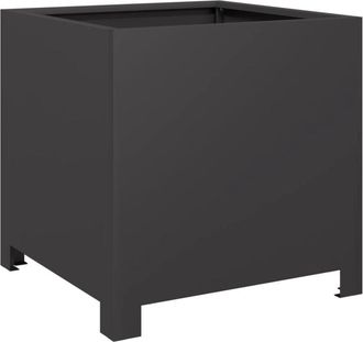 vidaXL Jardinera de acero negro 40x40x40 cm Vidaxl