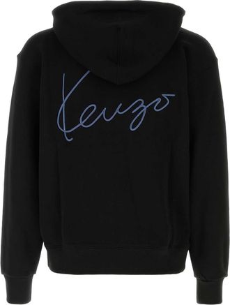 Kenzo Mens Classic Hoodie Black Cotton Jacket