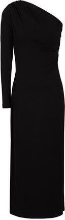 8 by YOOX VISCOSE ONE-SHOULDER L/SLEEVE MIDI DRESS