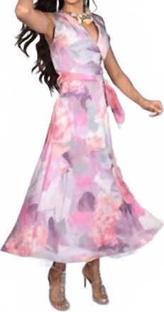 Frank Lyman Design Watercolor Woven Dress In Pink/lilac
