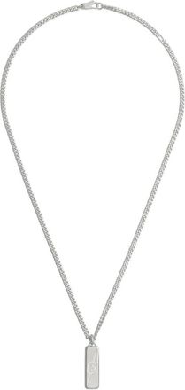 Gucci Zilveren Ketting met Interlocking G Logo Hanger - Dames - Kettingen - Grijs - ONE Size - Accessoires
