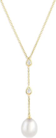 Baggins 14K yellow gold South Sea pearl and diamond necklace