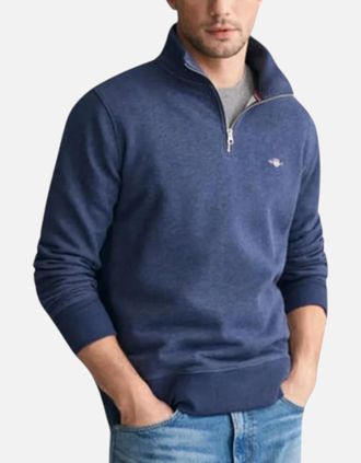 GANT Mens GANT Mens Sweatshirt Embroidered Jumper Black - Blue - Size: 40