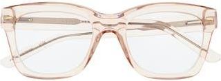 Cole Haan Crystal Core 32mm Square Reading Glasses in Crystal Pink at Nordstrom Rack, Size +1.50