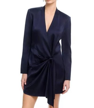 Cinq &agrave; Sept Irma Long Sleeve Dress In Blue