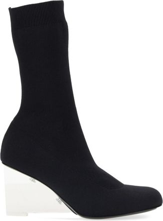 Alexander McQueen Black Slip On Boots