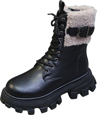 Generic Boots Size 8 Performance Warm Boots Soft and Comfortable Can Adapt To The Cold and Harsh Environment Size 2 Shoes for Women (Black, 3.5)