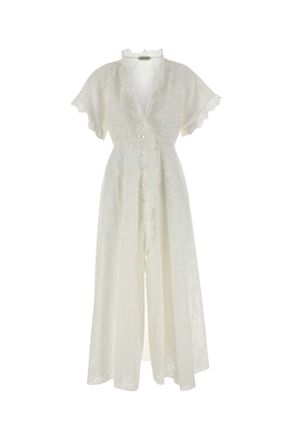 Alberta Ferretti Alberta Ferretti White Broderie Anglaise Dress